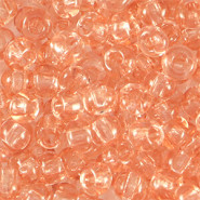 Glasperlen rocailles 6/0 (4mm) Transparent peach pink